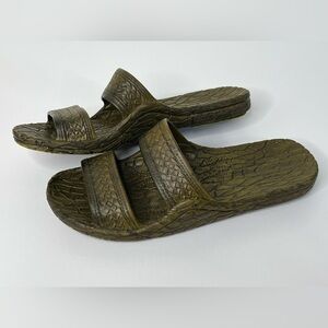 Pali Hawaii Brown Waterproof Slides Women Size 8